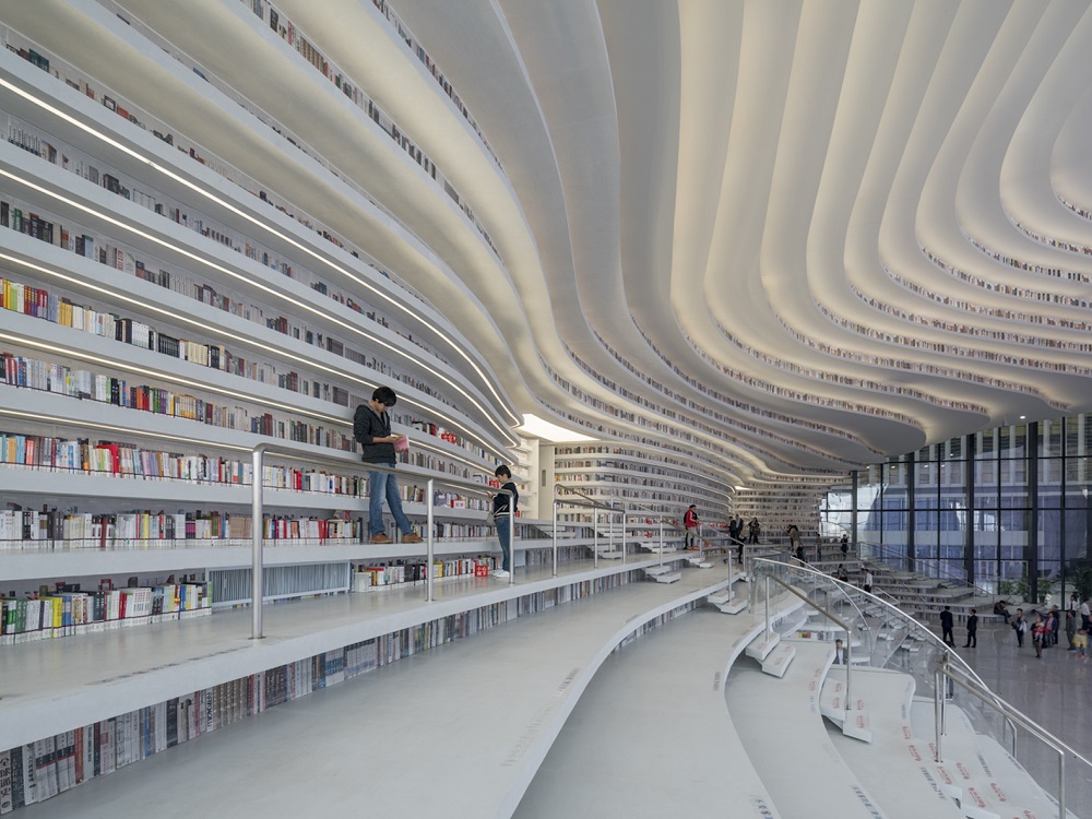 cozy vibe architecture library