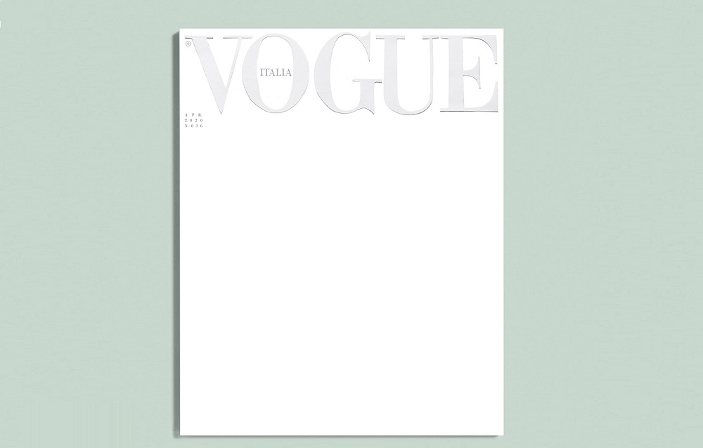 The cover of Vogue Italia April issue, Courtesy of Vogue Italia