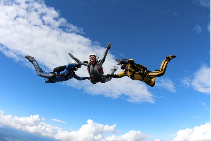 Skydiving Accelerated Free Fall